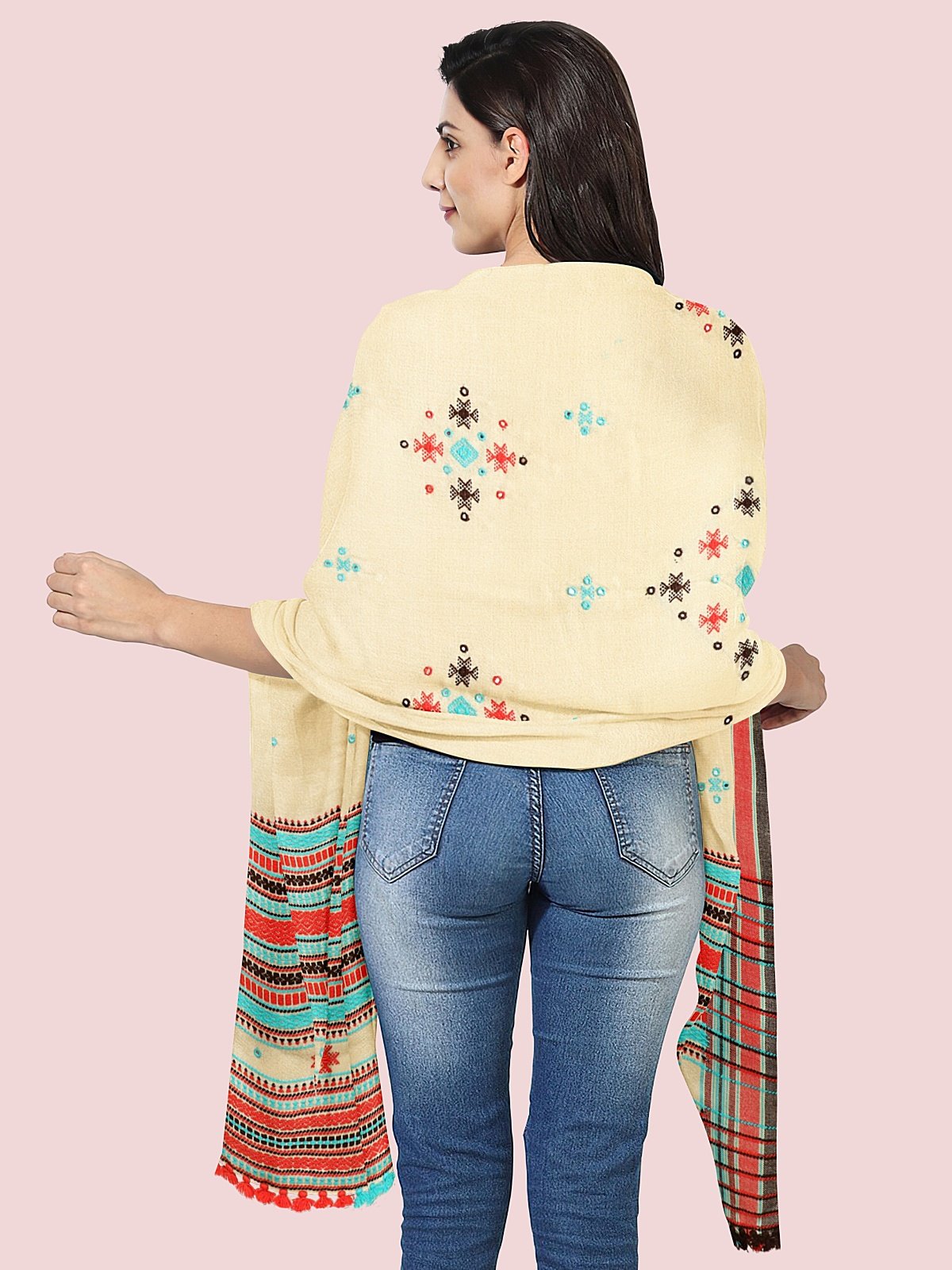 Handmade Cashmilon Shawl with Work (13)