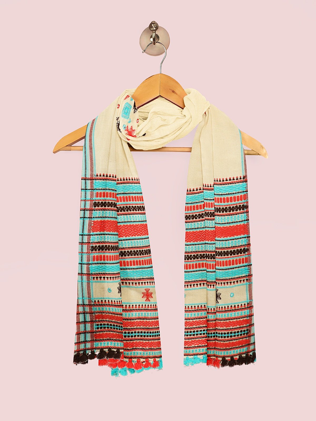 Handmade Cashmilon Shawl with Work (16)