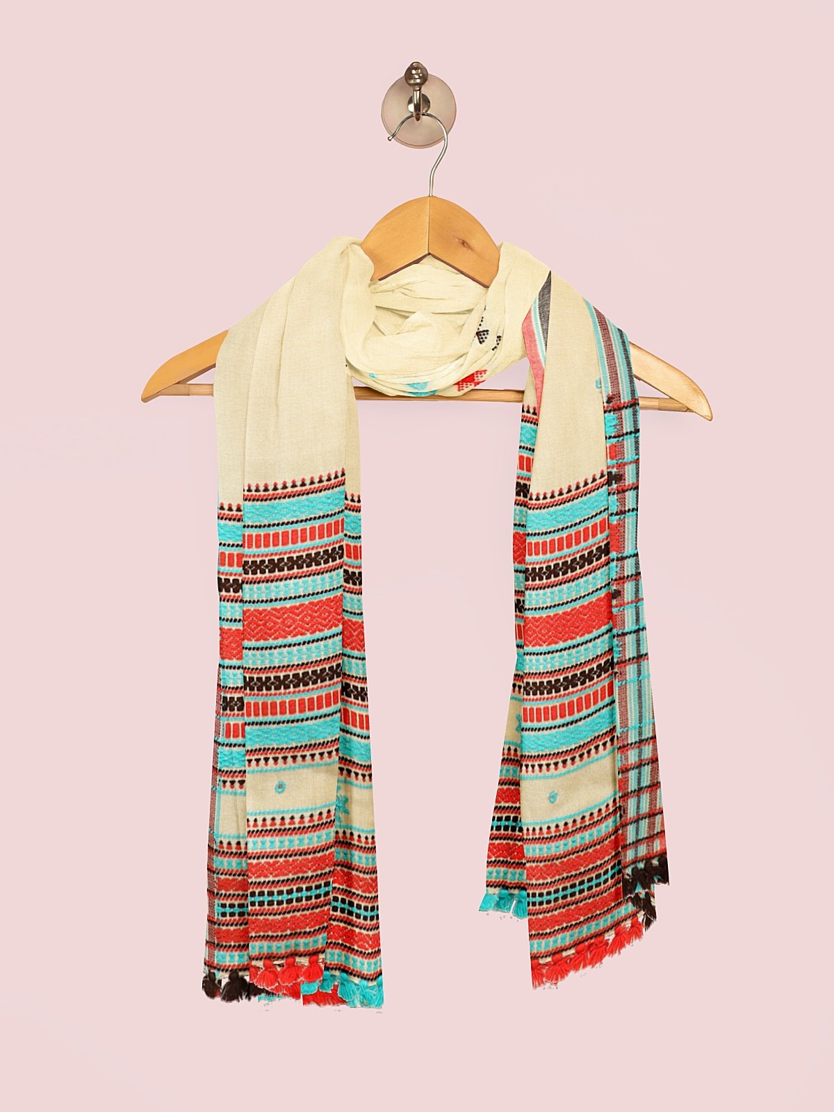 Handmade Cashmilon Shawl with Work (17)