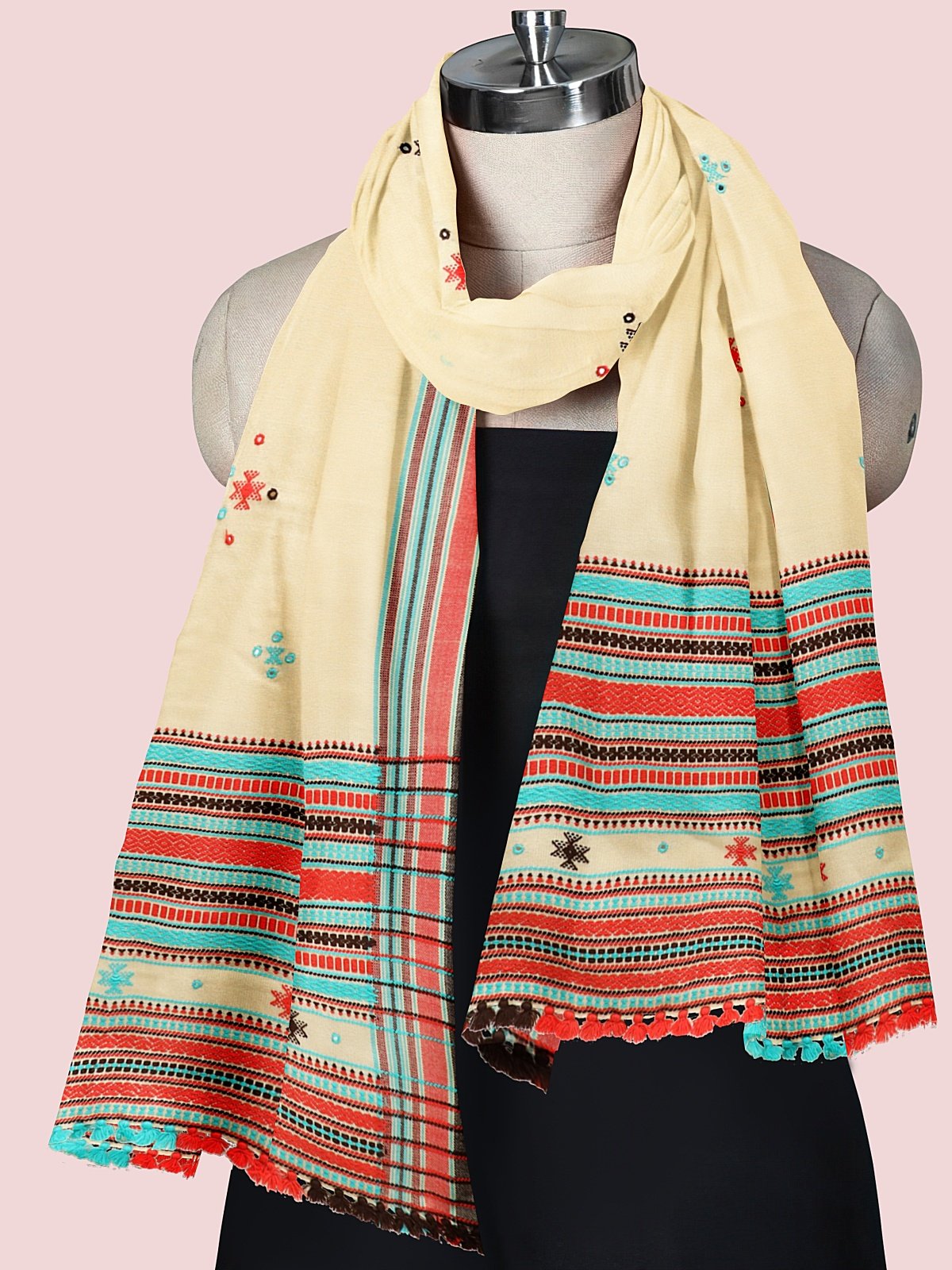Handmade Cashmilon Shawl with Work (19)
