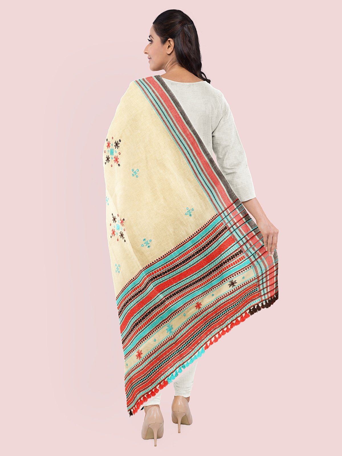 Handmade Cashmilon Shawl with Work (31)
