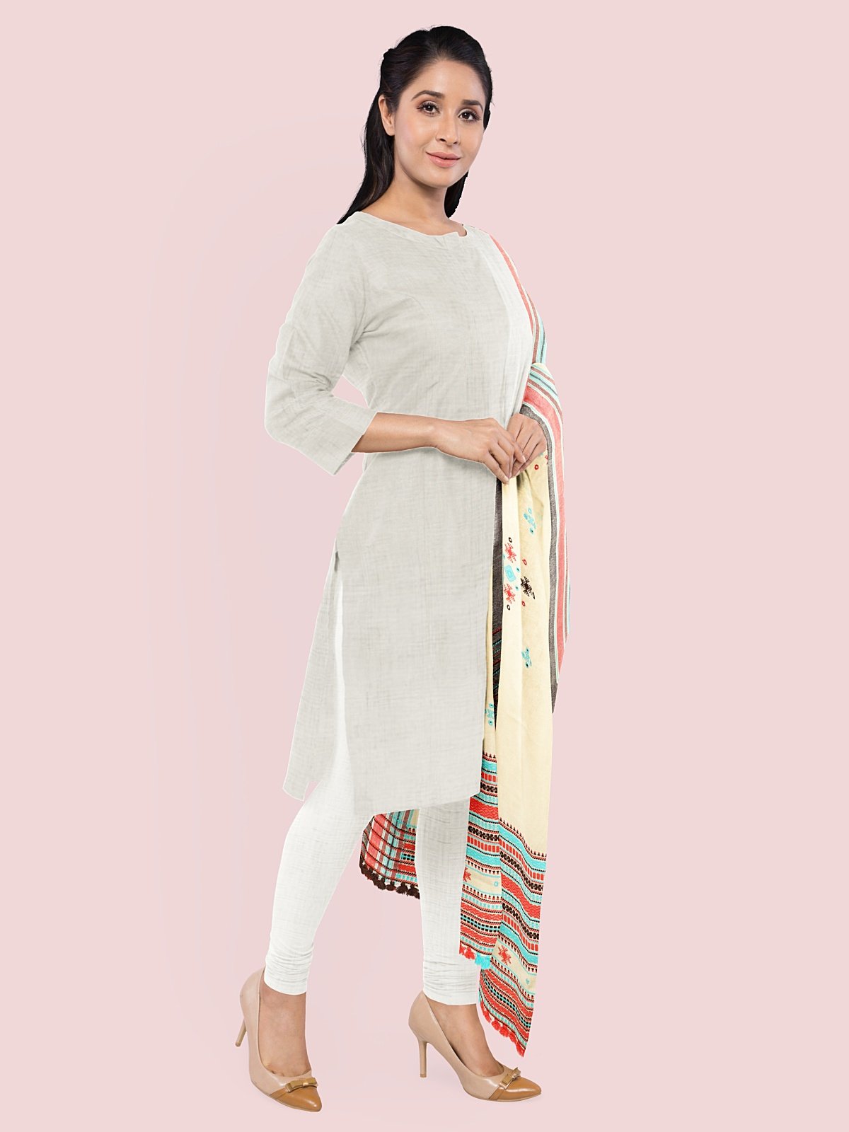 Handmade Cashmilon Shawl with Work (32)