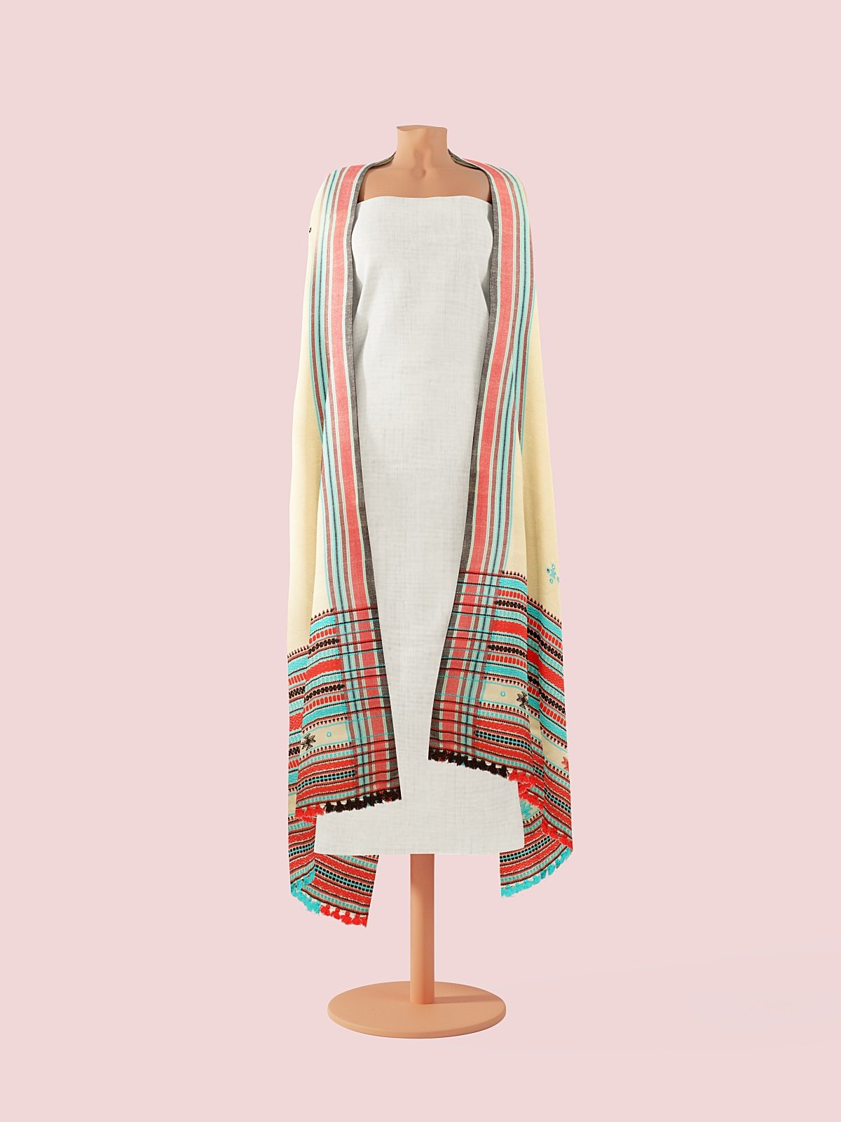 Handmade Cashmilon Shawl with Work (4)