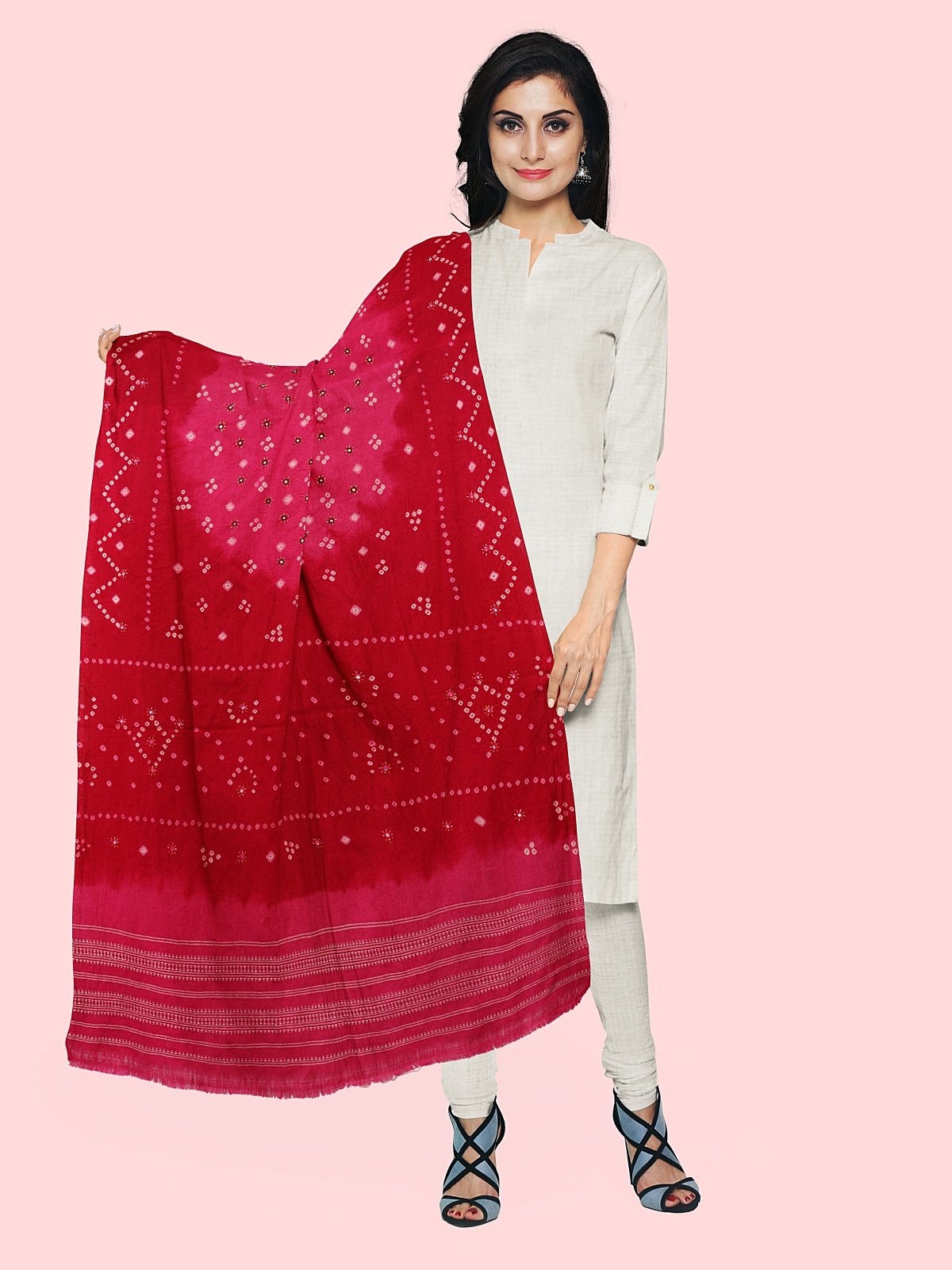Red Color Stole (2)