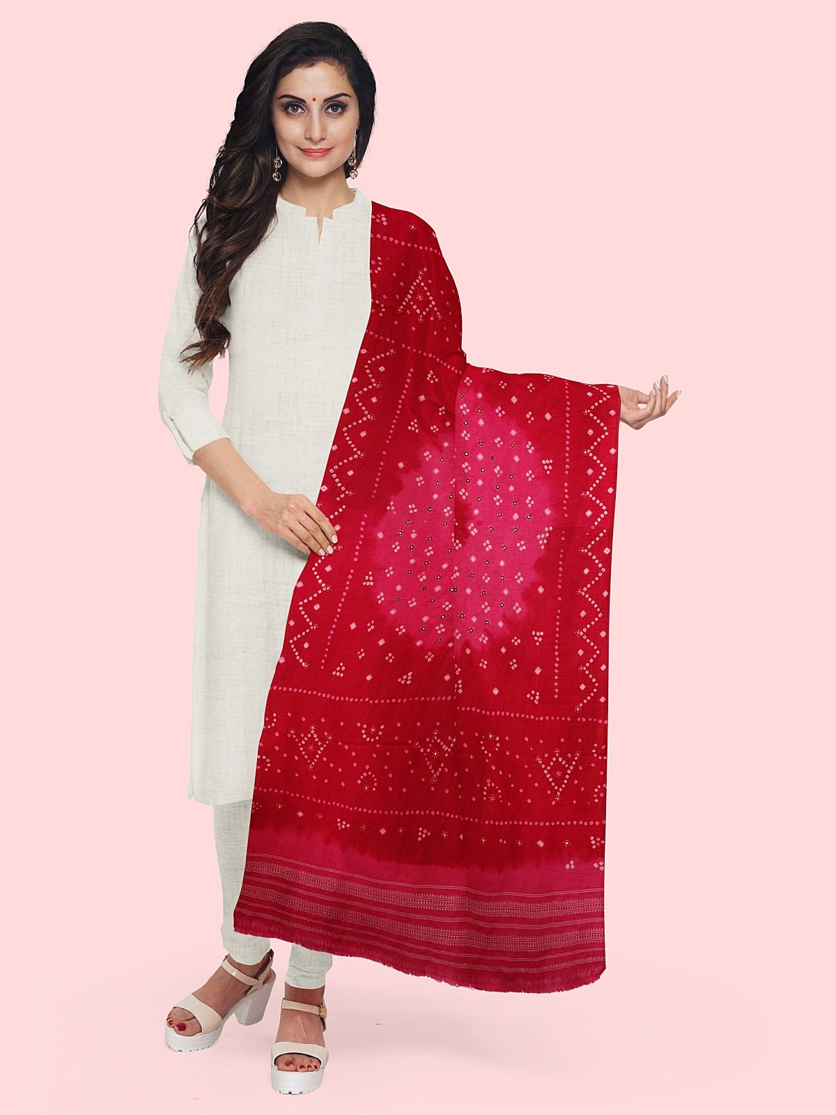Red Color Stole (3)