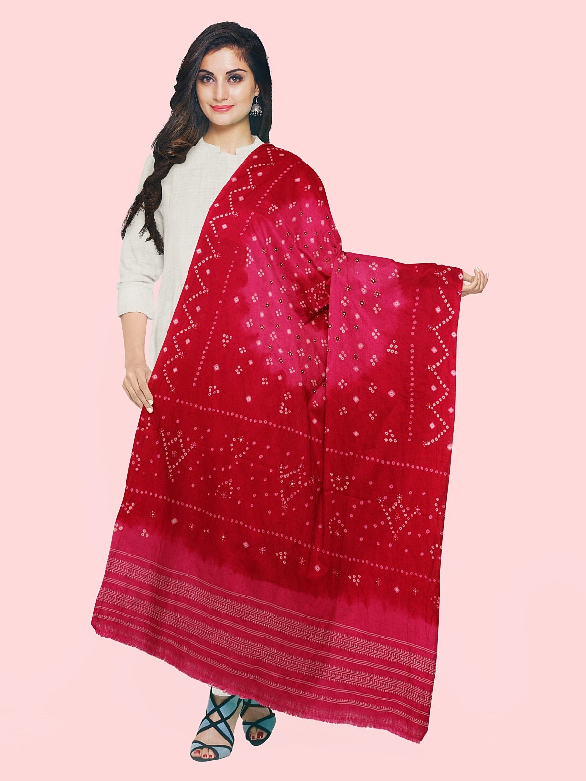 Red Color Stole (4)