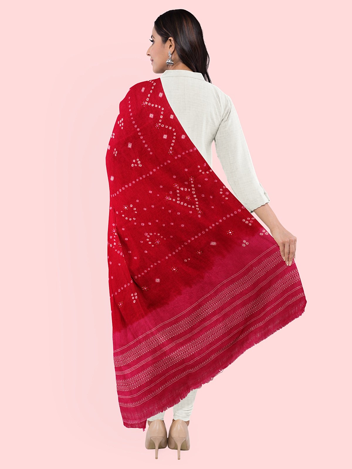 Red Color Stole (8)