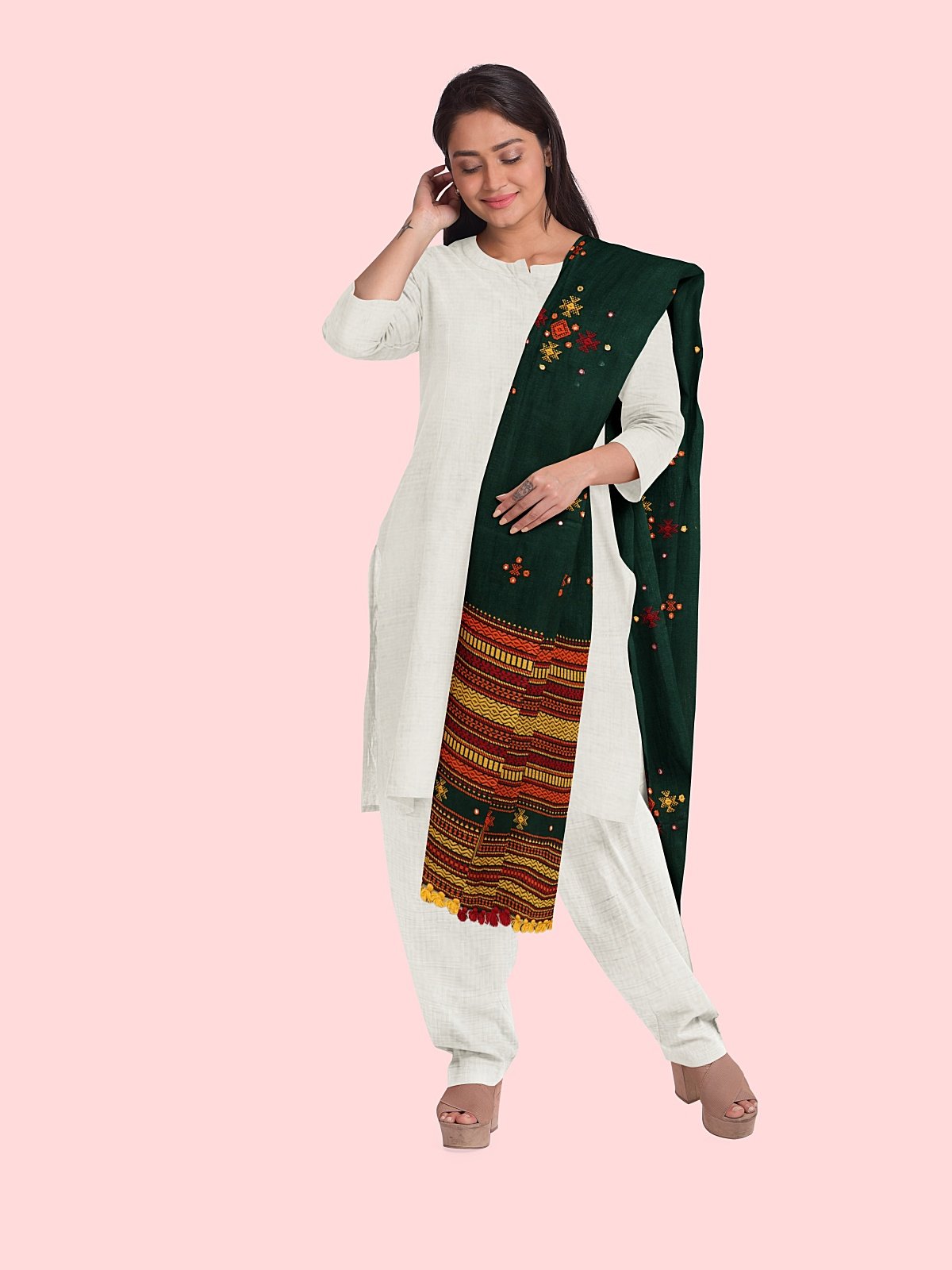 Warm Cashmilon Shawl with Embroidery (6)