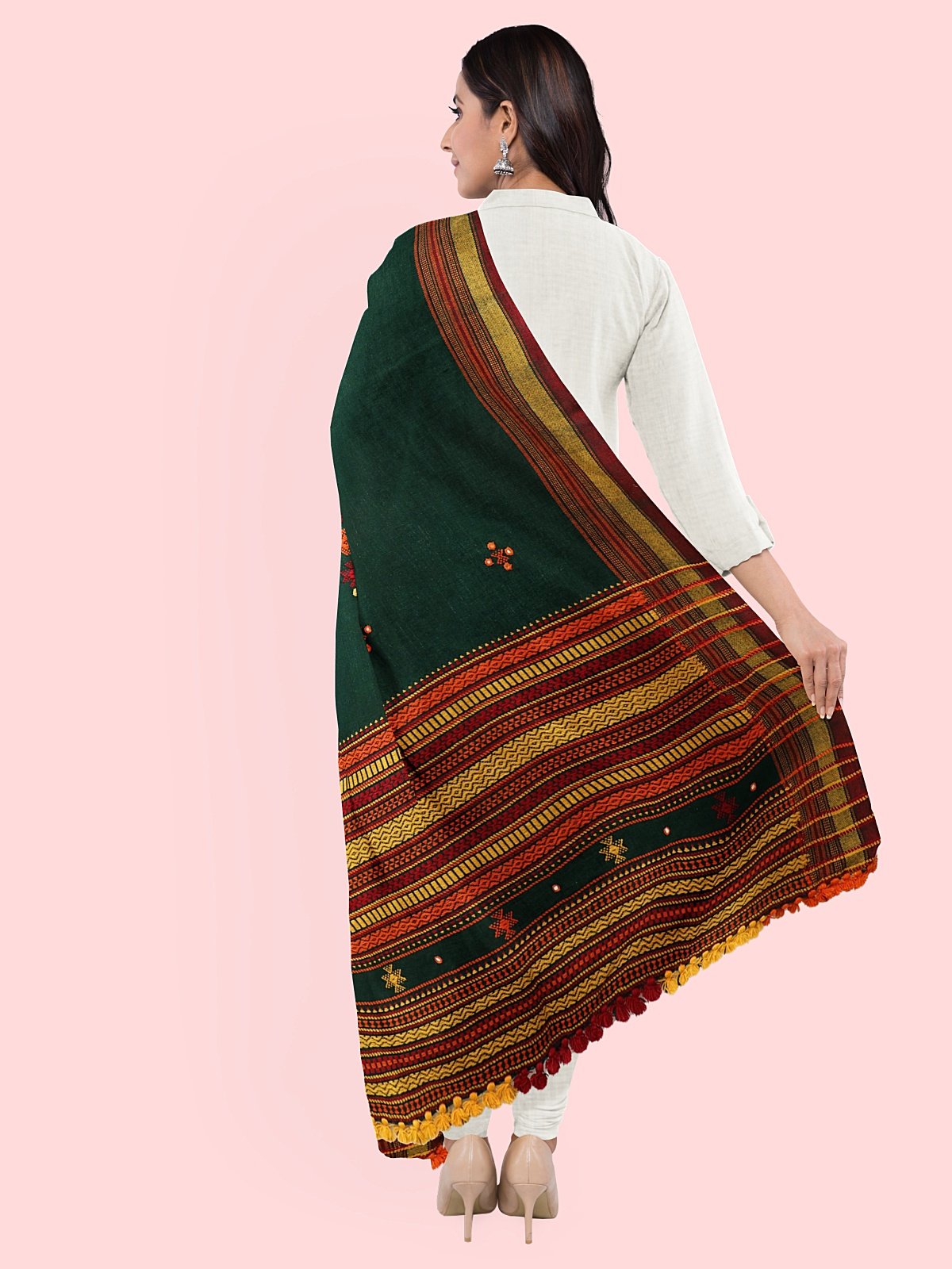 Warm Cashmilon Shawl with Embroidery (8)