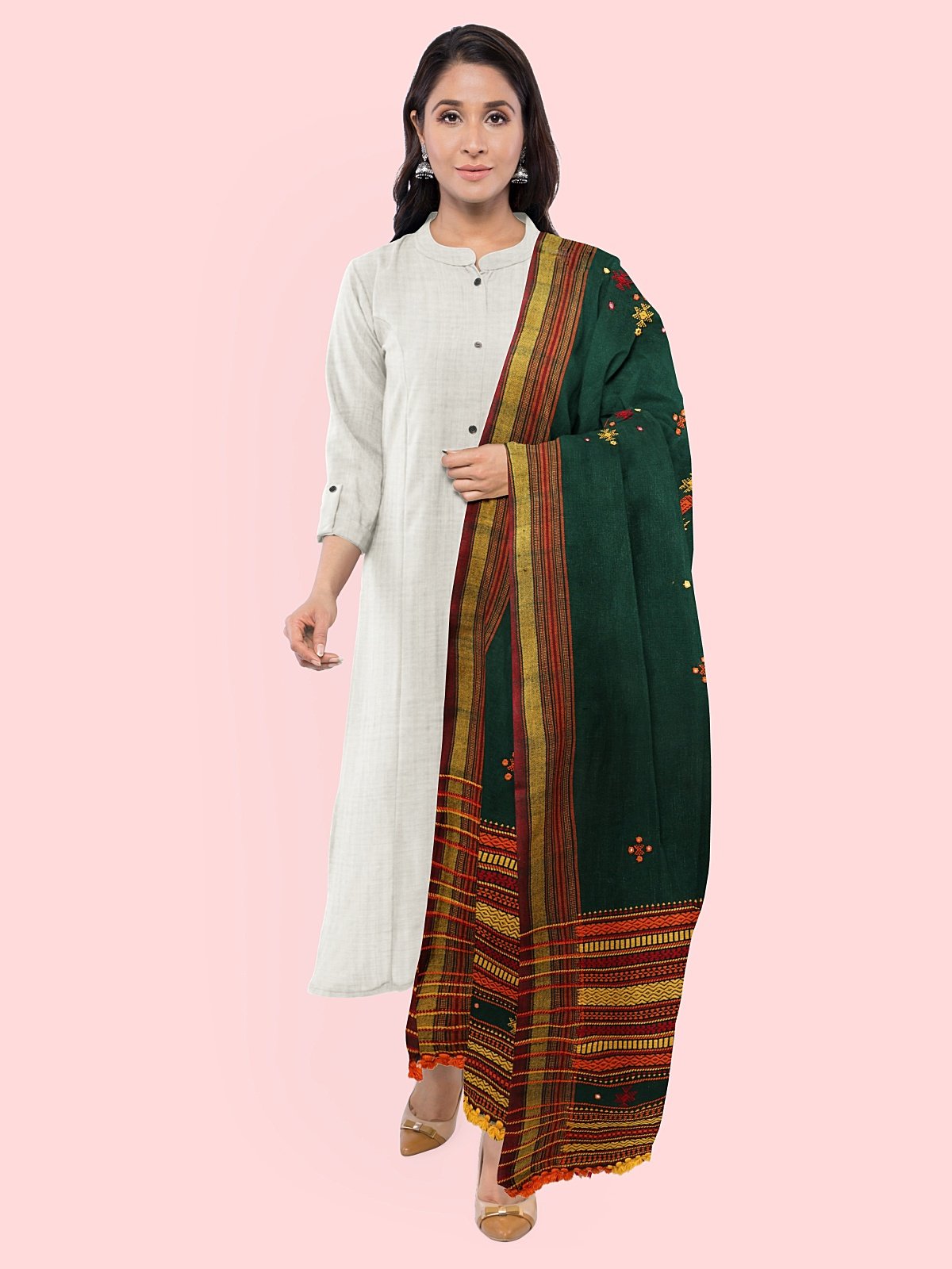 Warm Cashmilon Shawl with Embroidery (9)